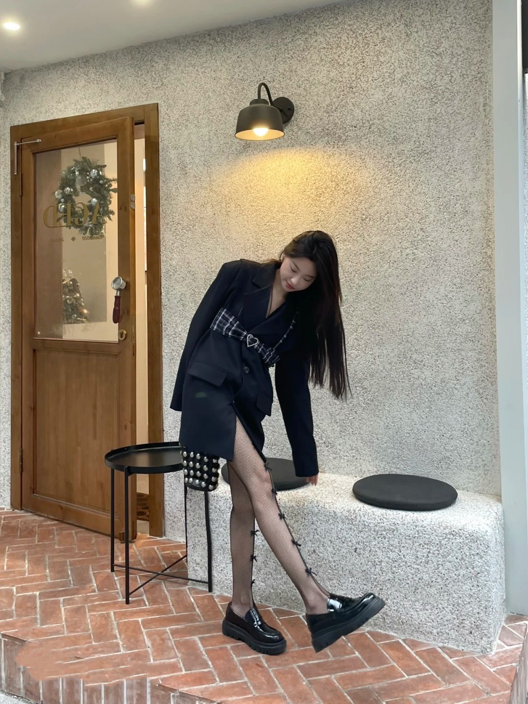 Bow Pattern Fashion Fishnet Stocking Tights with Bow Pattern